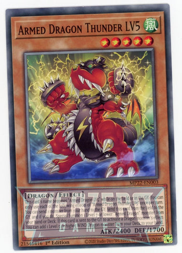 MP22-EN003 - Armed Dragon Thunder LV5 - Common - 2022 Tin of the Pharaoh's Gods