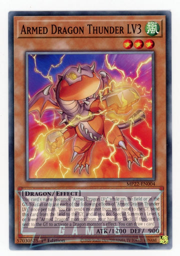 MP22-EN004 - Armed Dragon Thunder LV3 - Common - 2022 Tin of the Pharaoh's Gods