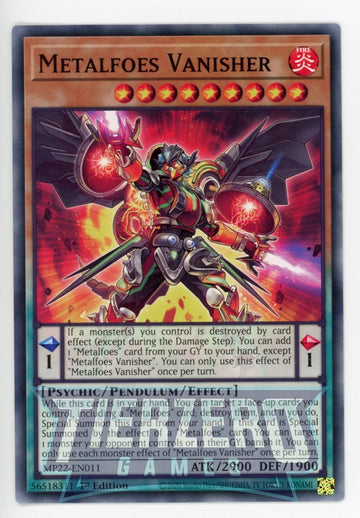 MP22-EN011 - Metalfoes Vanisher - Common - 2022 Tin of the Pharaoh's Gods