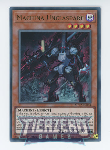 MP22-EN014 - Machina Unclaspare - Ultra Rare - 2022 Tin of the Pharaoh's Gods