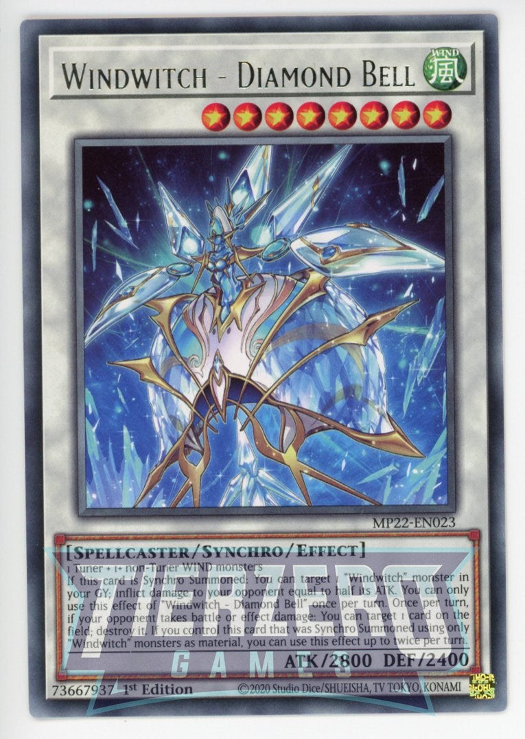 MP22-EN023 - Windwitch - Diamond Bell - Rare - Effect Synchro Monster - Mega Pack 2022