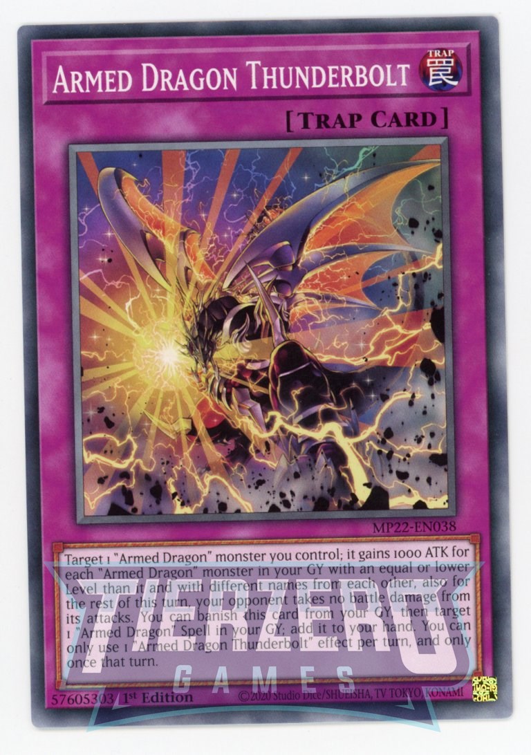 MP22-EN038 - Armed Dragon Thunderbolt - Common - Normal Trap - Mega Pack 2022