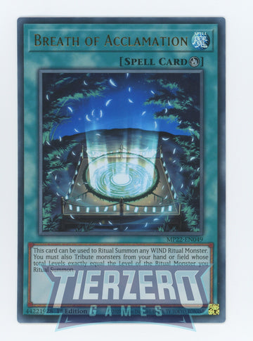 MP22-EN049 - Breath of Acclamation - Ultra Rare - 2022 Tin of the Pharaoh's Gods