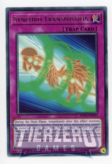MP22-EN053 - Synchro Transmission - Rare - 2022 Tin of the Pharaoh's Gods