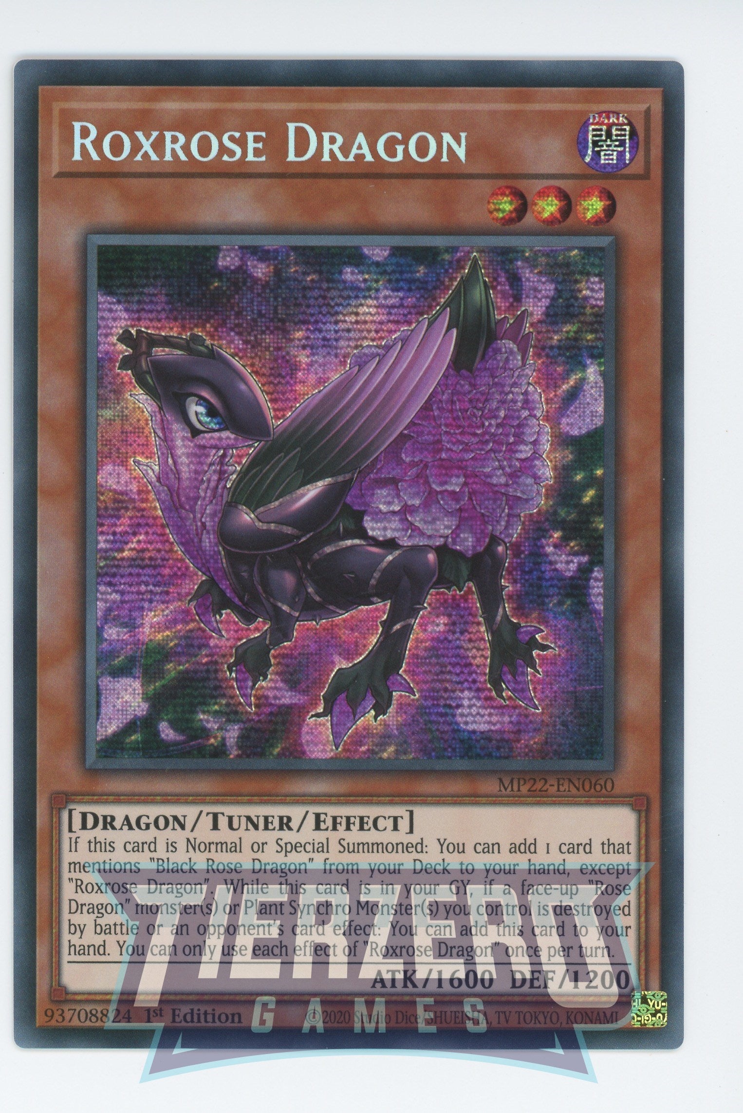 MP22-EN060 - Roxrose Dragon - Prismatic Secret Rare - Effect Tuner monster - Mega Pack 2022