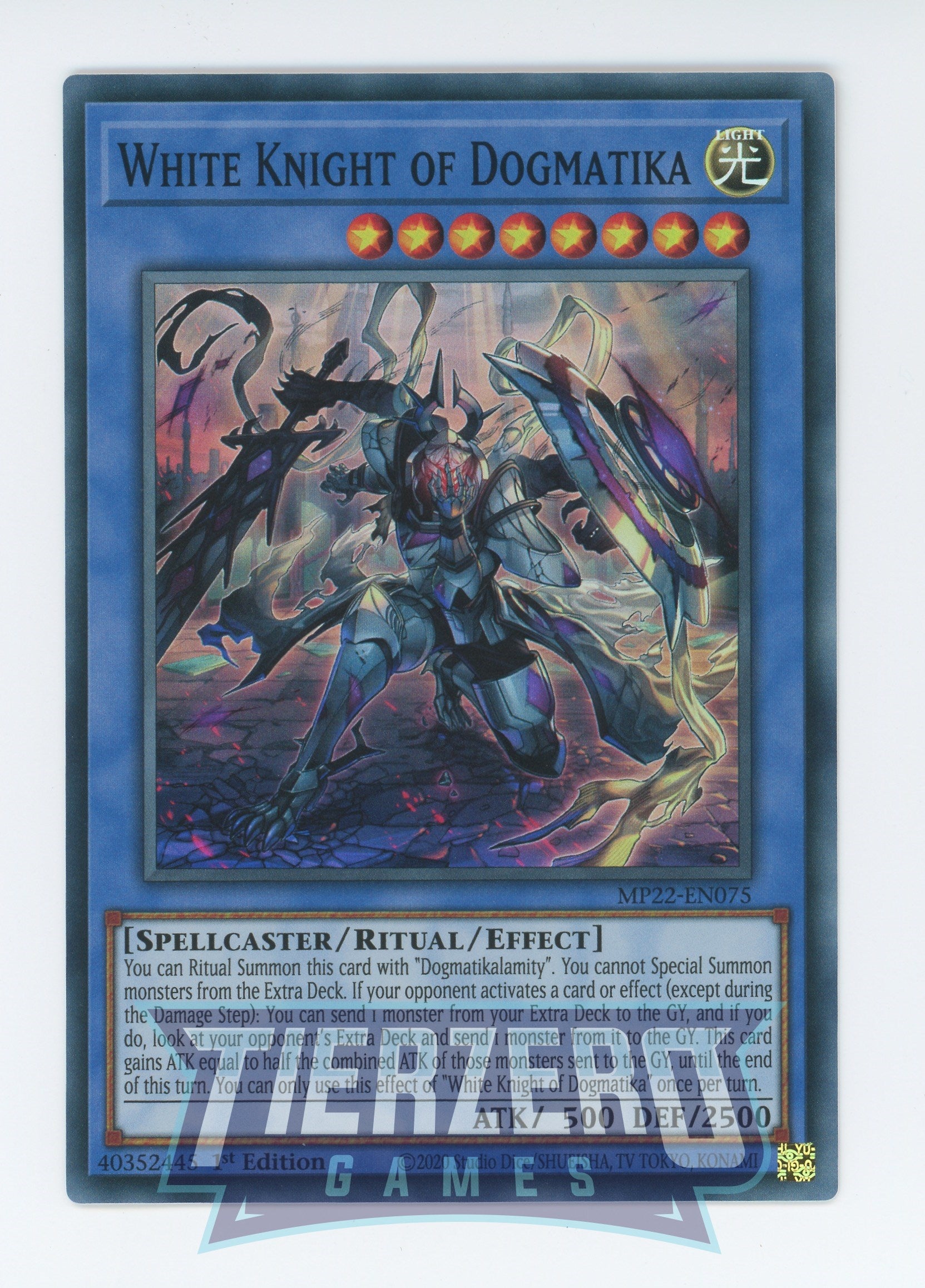 MP22-EN075 - White Knight of Dogmatika - Super Rare - Effect Ritual Monster - Mega Pack 2022