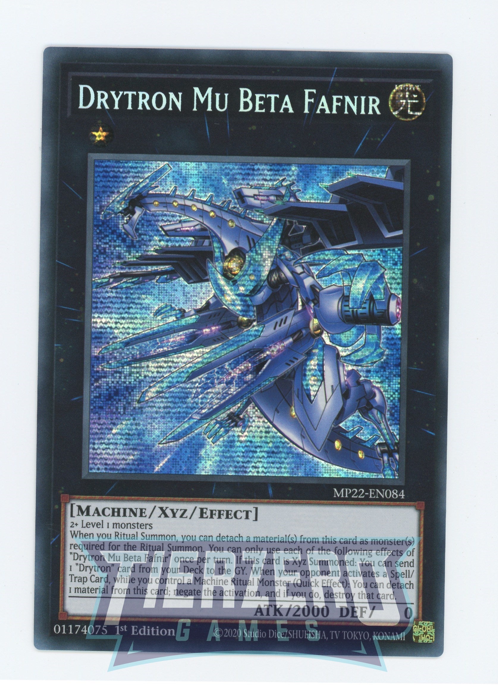 MP22-EN084 - Drytron Mu Beta Fafnir - Prismatic Secret Rare - Effect Xyz Monster - Mega Pack 2022