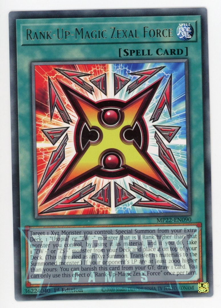 MP22-EN090 - Rank-Up-Magic Zexal Force - Rare - Normal Spell - Mega Pack 2022