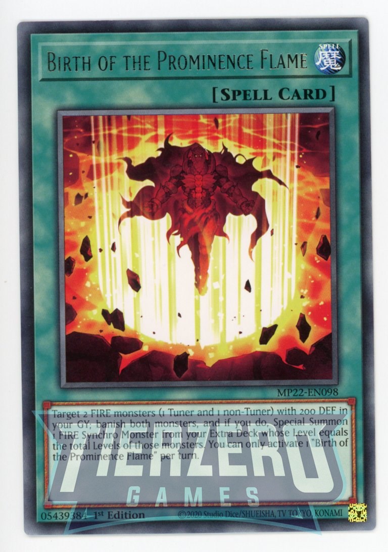 MP22-EN098 - Birth of the Prominence Flame - Rare - Normal Spell - Mega Pack 2022