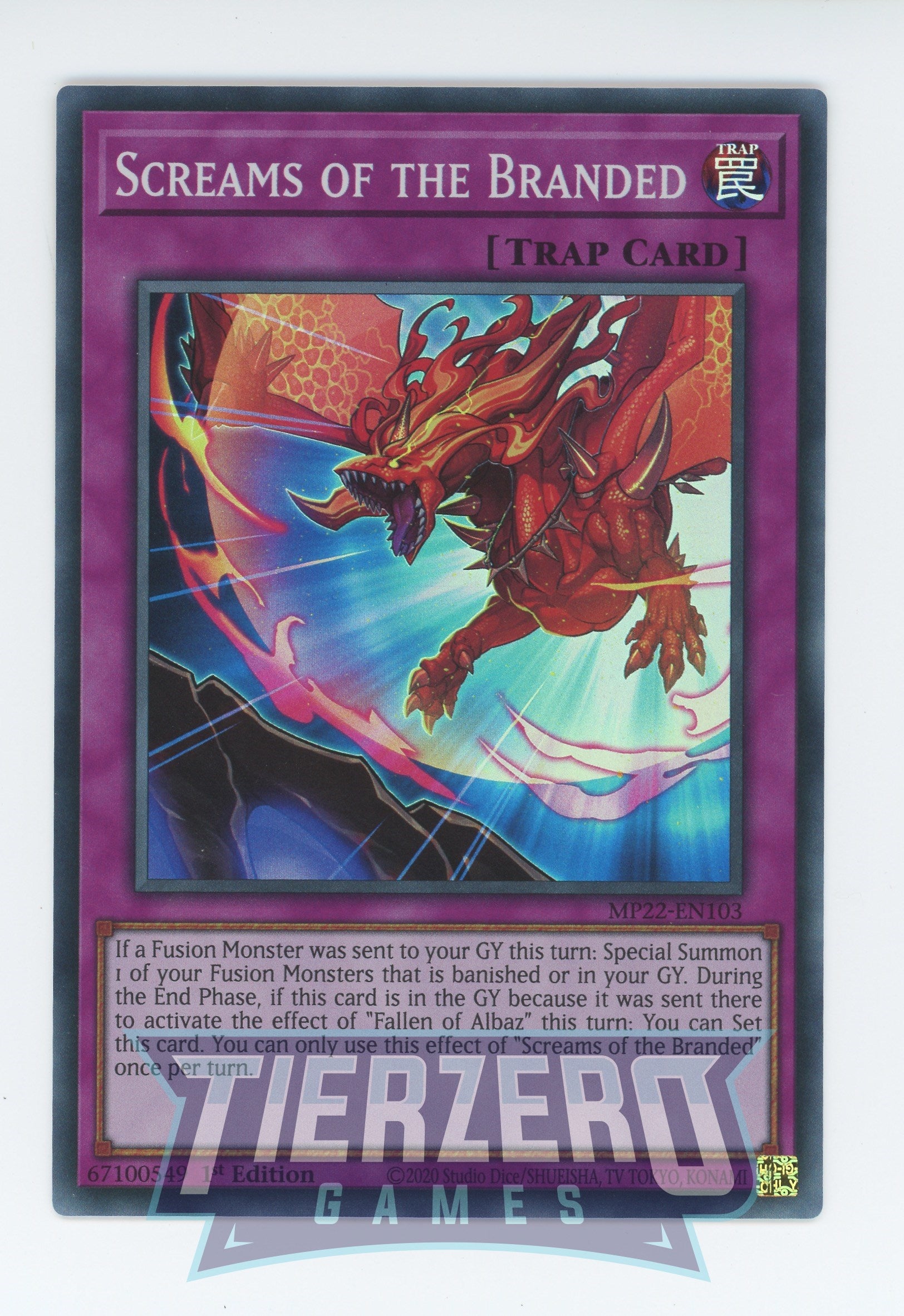 MP22-EN103 - Screams of the Branded - Super Rare - Normal Trap - Mega Pack 2022