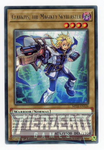 MP22-EN126 - Clavkiys, the Magikey Skyblaster - Rare - 2022 Tin of the Pharaoh's Gods