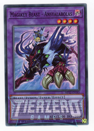 MP22-EN143 - Magikey Beast - Ansyalabolas - Common - 2022 Tin of the Pharaoh's Gods