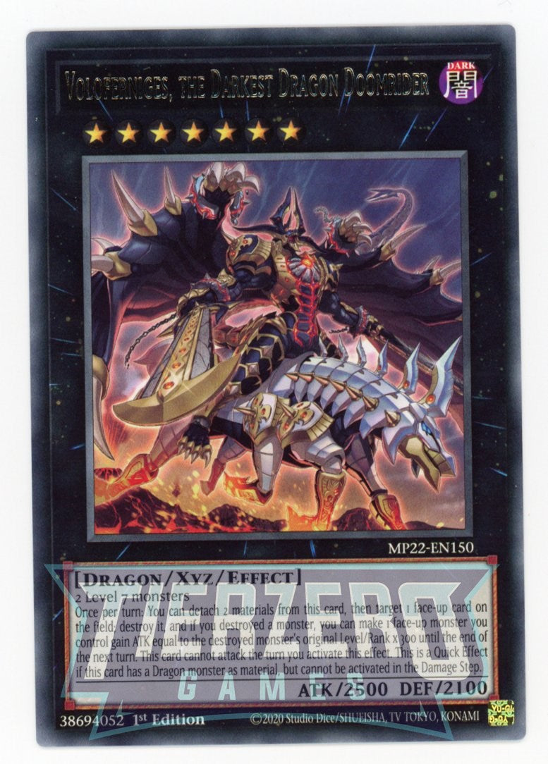MP22-EN150 - Voloferniges, the Darkest Dragon Doomrider - Rare - Effect Xyz Monster - Mega Pack 2022