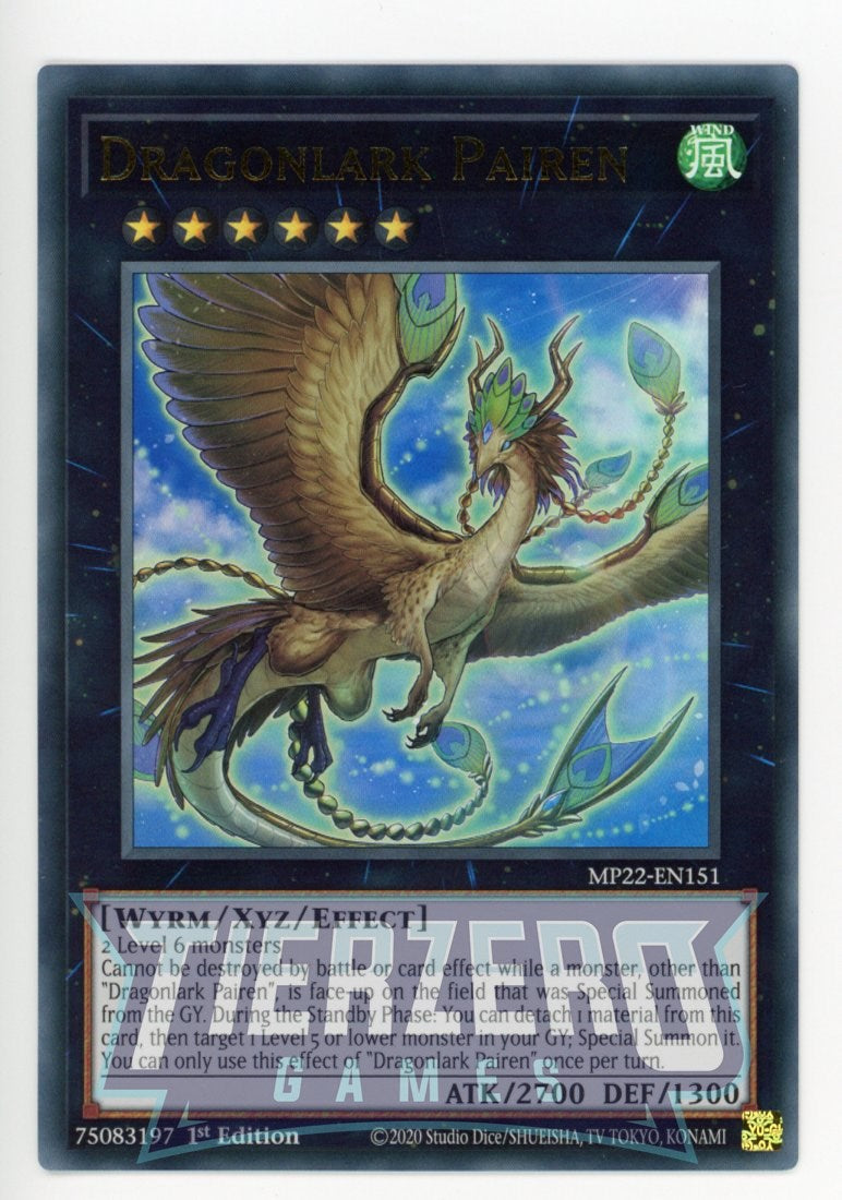 MP22-EN151 - Dragonlark Pairen - Ultra Rare - Effect Xyz Monster - Mega Pack 2022