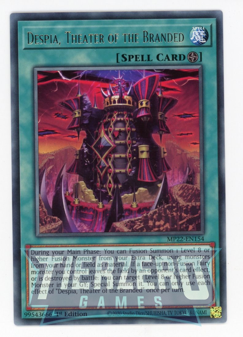 MP22-EN154 - Despia, Theater of the Branded - Rare - Field Spell - Mega Pack 2022