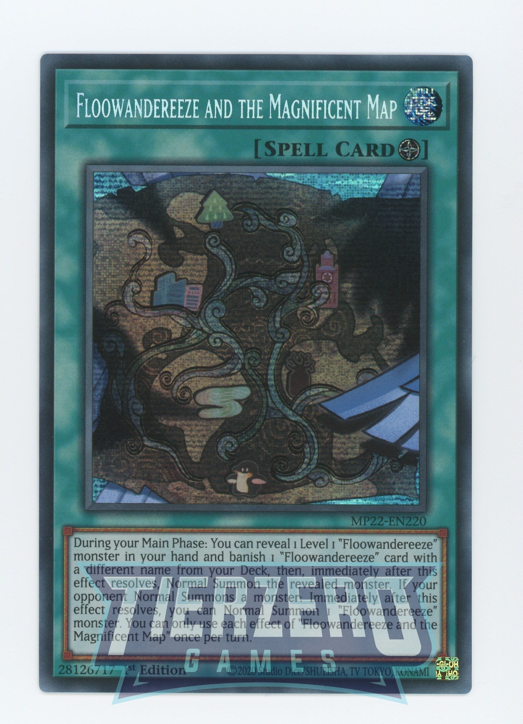 MP22-EN220 - Floowandereeze and the Magnificent Map - Prismatic Secret Rare - Field Spell - Mega Pack 2022