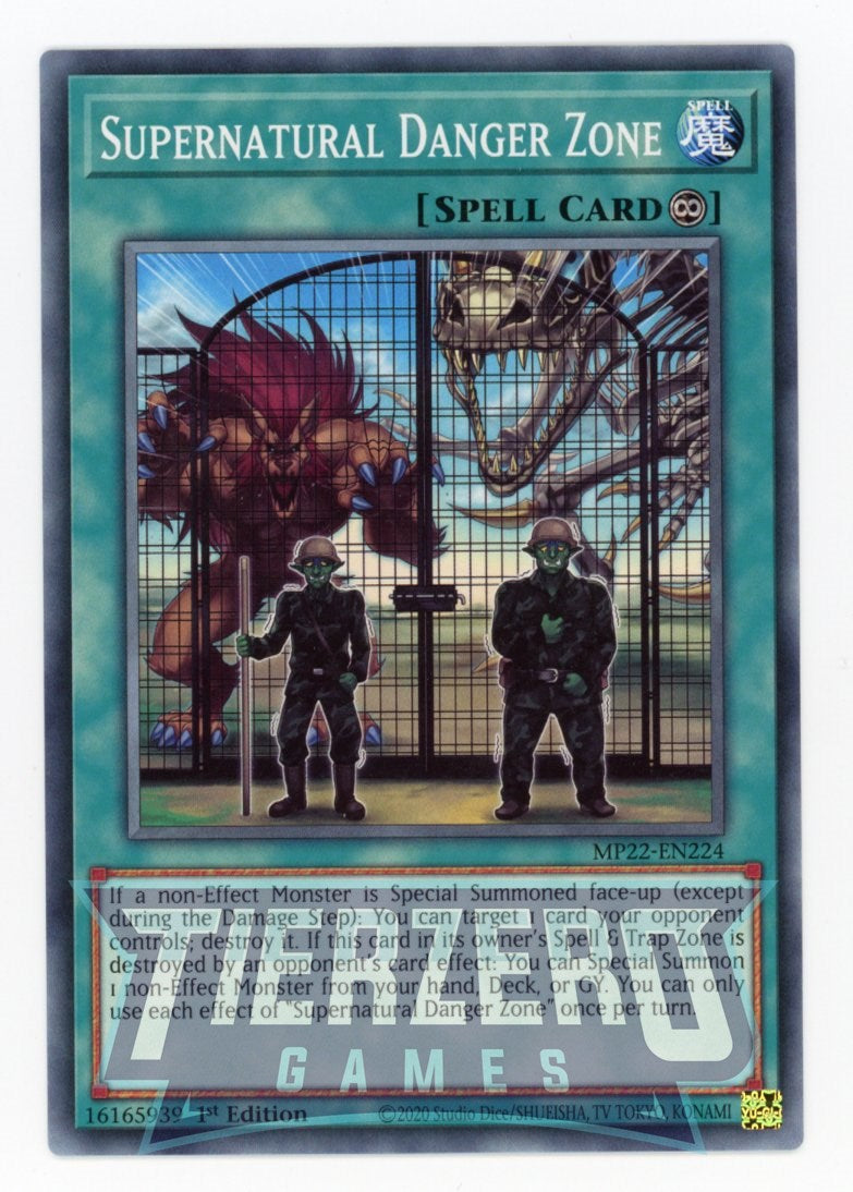 MP22-EN224 - Supernatural Danger Zone - Common - Continuous Spell - Mega Pack 2022