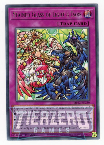 MP22-EN230 - Stained Glass of Light & Dark - Rare - 2022 Tin of the Pharaoh's Gods