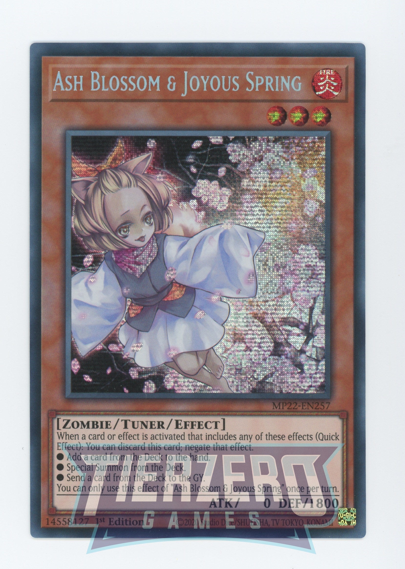 MP22-EN257 - Ash Blossom & Joyous Spring - Prismatic Secret Rare - Effect Tuner monster - Mega Pack 2022