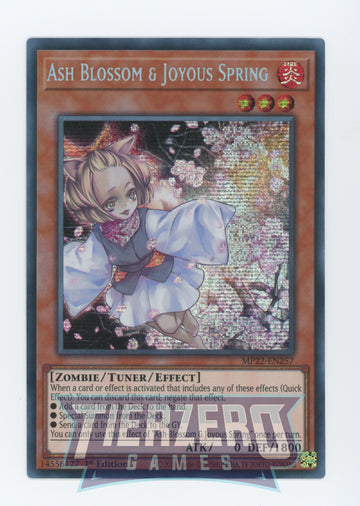 MP22-EN257 - Ash Blossom & Joyous Spring - Secret Rare - 2022 Tin of the Pharaoh's Gods