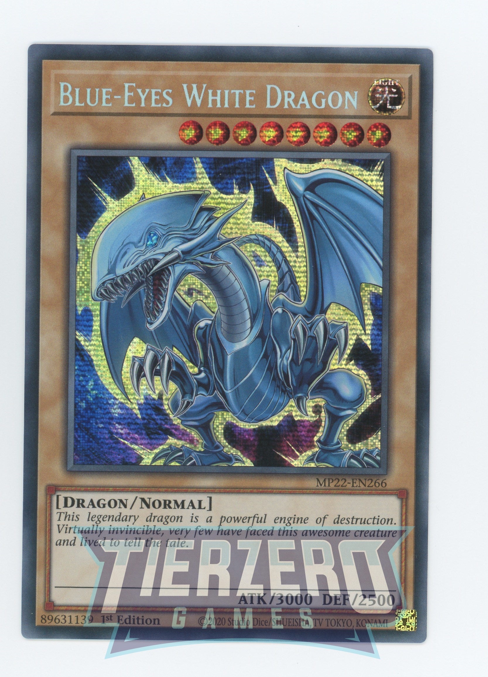 MP22-EN266 - Blue-Eyes White Dragon - Prismatic Secret Rare - Normal Monster - Mega Pack 2022