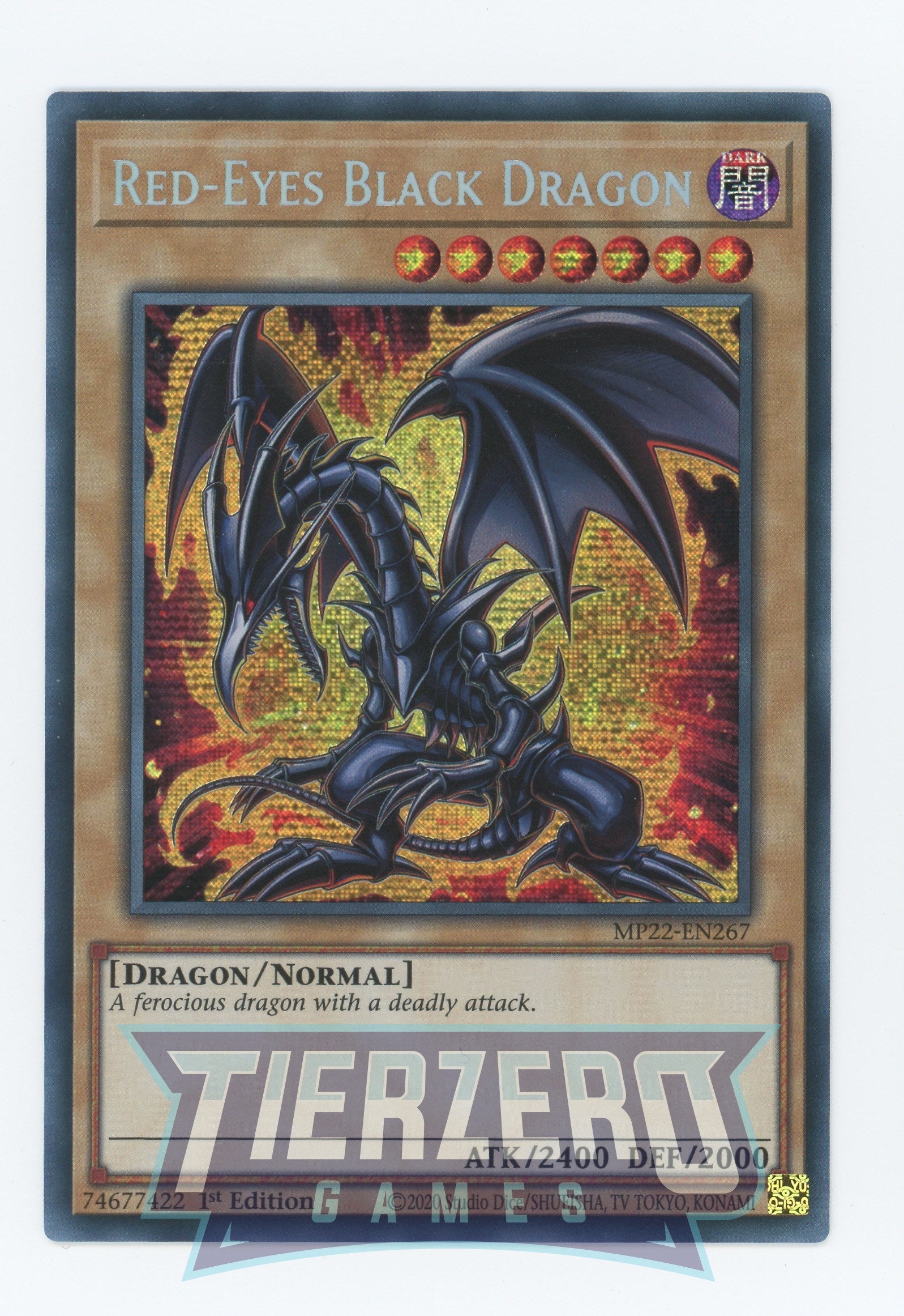 MP22-EN267 - Red-Eyes Black Dragon - Prismatic Secret Rare - Normal Monster - Mega Pack 2022