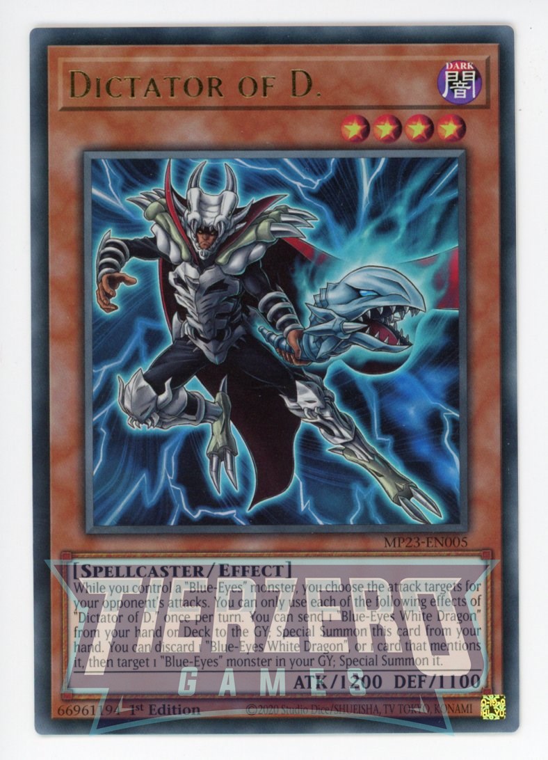 MP23-EN005 - Dictator of D. - Ultra Rare - Effect Monster - 25th Anniversary Duelist Heroes Tin