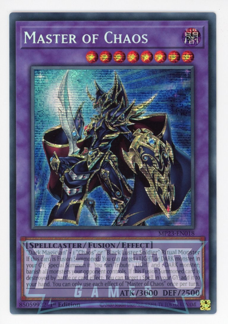 MP23-EN018 - Master of Chaos - Prismatic Secret Rare - Effect Fusion Monster - 25th Anniversary Duelist Heroes Tin