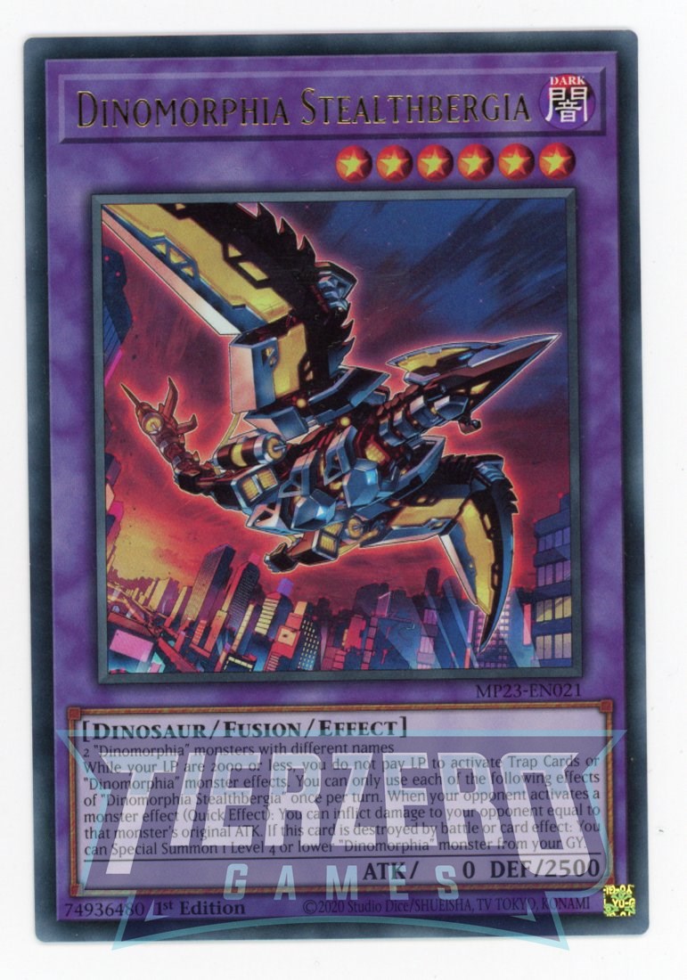 MP23-EN021 - Dinomorphia Stealthbergia - Ultra Rare - Effect Fusion Monster - 25th Anniversary Duelist Heroes Tin