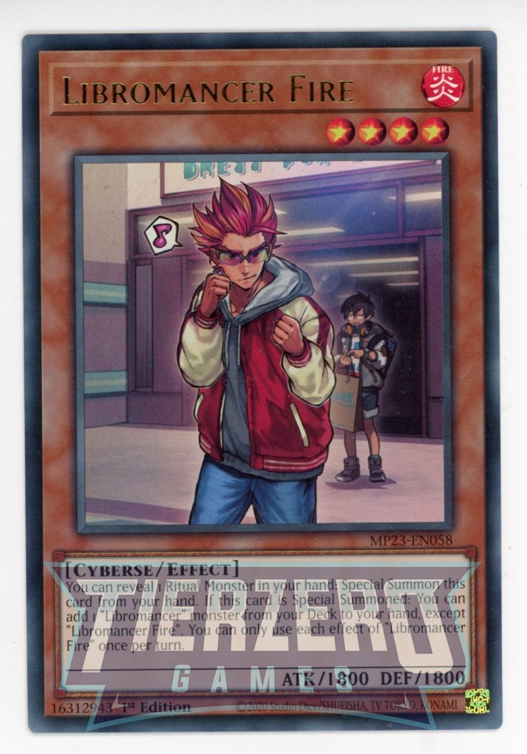 MP23-EN058 - Libromancer Fire - Ultra Rare - Effect Monster - 25th Anniversary Duelist Heroes Tin