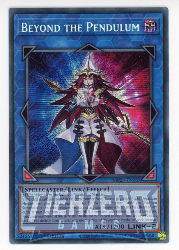 MP23-EN087 - Beyond the Pendulum - Prismatic Secret Rare - Effect Link Monster - 25th Anniversary Duelist Heroes Tin