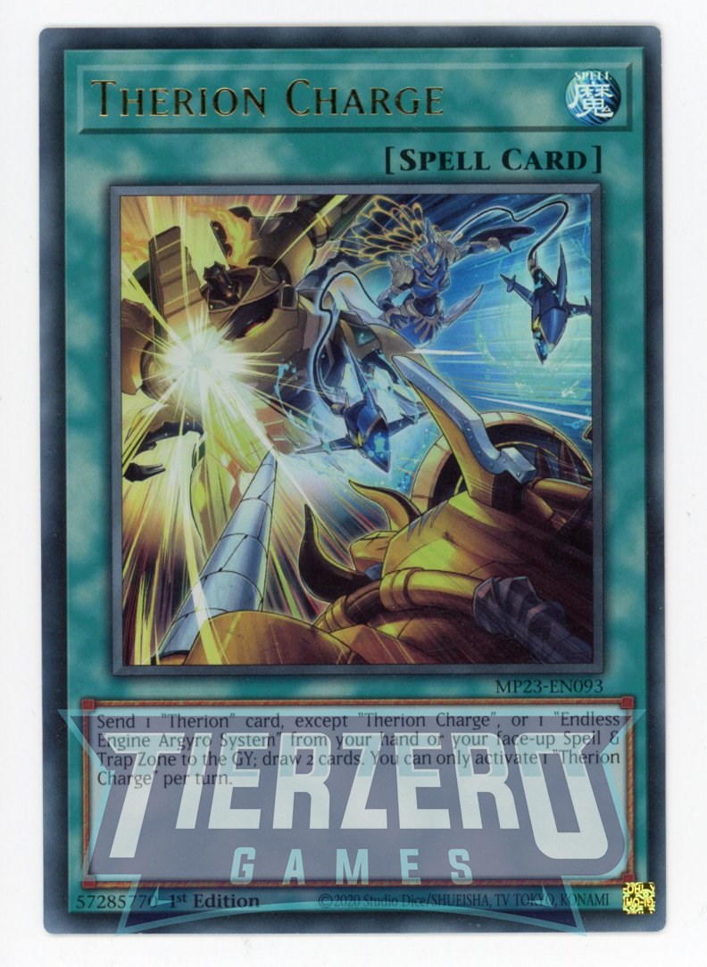 MP23-EN093 - Therion Charge - Ultra Rare - Normal Spell - 25th Anniversary Duelist Heroes Tin