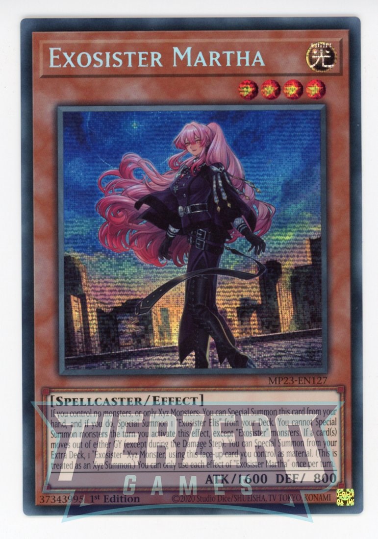 MP23-EN127 - Exosister Martha - Prismatic Secret Rare - Effect Monster - 25th Anniversary Duelist Heroes Tin