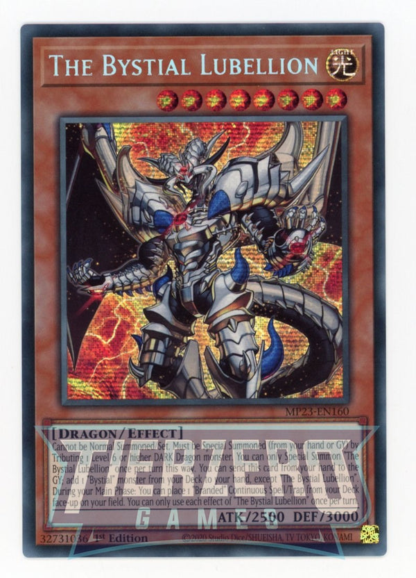 MP23-EN160 - The Bystial Lubellion - Prismatic Secret Rare - Effect Monster - 25th Anniversary Duelist Heroes Tin