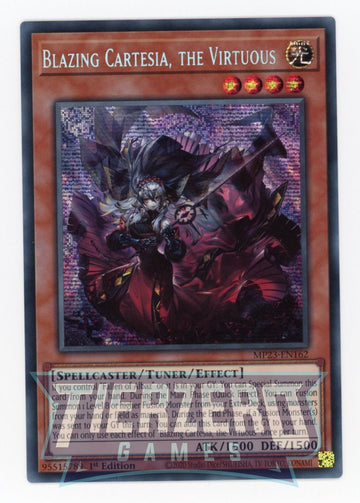 MP23-EN162 - Blazing Cartesia, the Virtuous - Secret Rare - 25th Anniversary Tin: Dueling Heroes Mega Pack