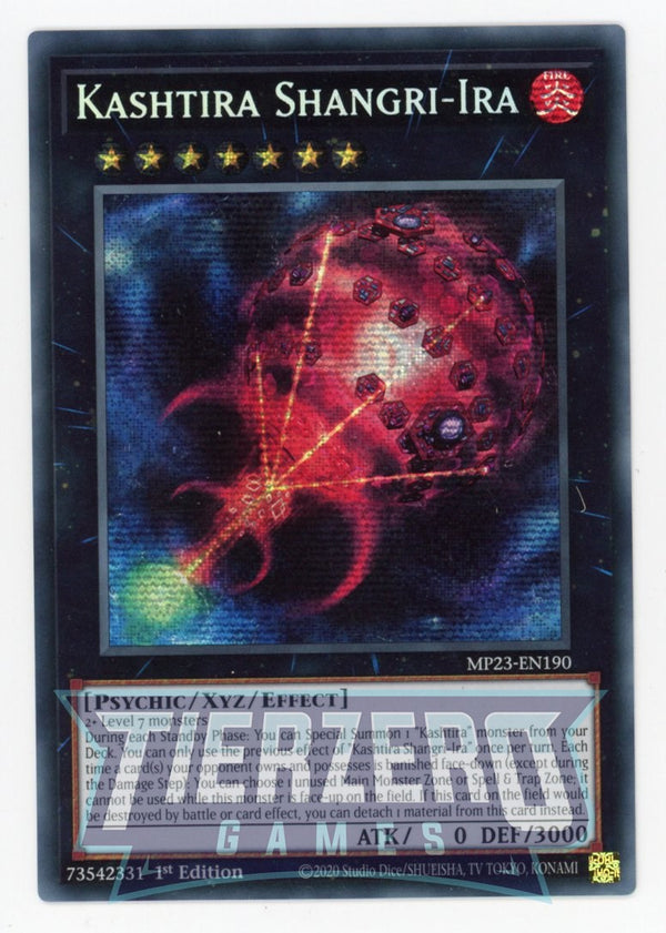 MP23-EN190 - Kashtira Shangri-Ira - Prismatic Secret Rare - Effect Xyz Monster - 25th Anniversary Duelist Heroes Tin