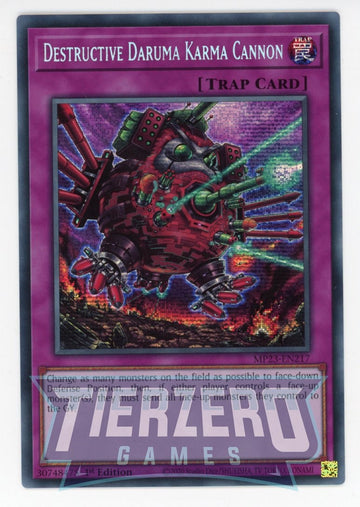 MP23-EN217 - Destructive Daruma Karma Cannon - Secret Rare - 25th Anniversary Tin: Dueling Heroes Mega Pack