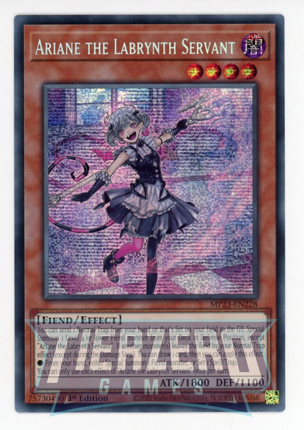 MP23-EN228 - Ariane the Labrynth Servant - Prismatic Secret Rare - Effect Monster - 25th Anniversary Duelist Heroes Tin