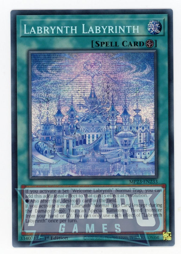MP23-EN233 - Labrynth Labyrinth - Prismatic Secret Rare - Field Spell - 25th Anniversary Duelist Heroes Tin