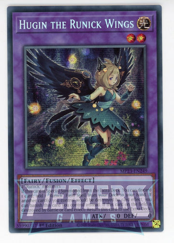 MP23-EN249 - Hugin the Runick Wings - Secret Rare - 25th Anniversary Tin: Dueling Heroes Mega Pack