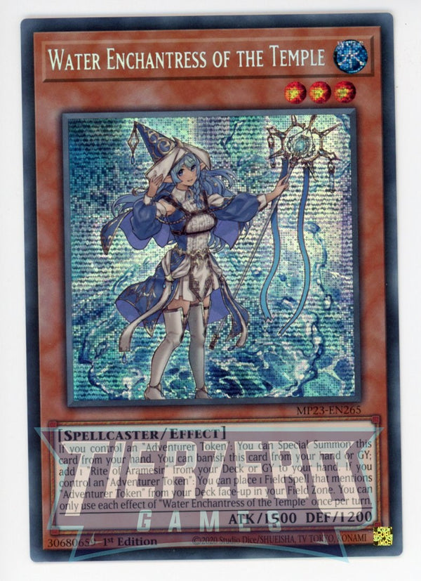 MP23-EN265 - Water Enchantress of the Temple - Prismatic Secret Rare - Effect Monster - 25th Anniversary Duelist Heroes Tin