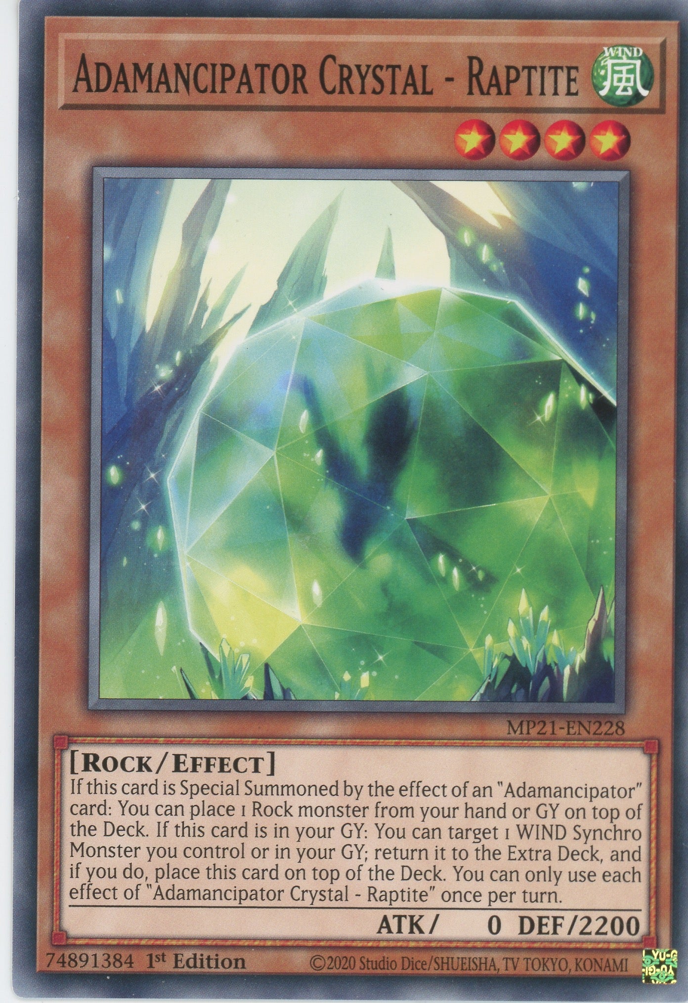 MP21-EN228 - Adamancipator Crystal - Raptite - Common - Effect Monster - Mega Pack 2021