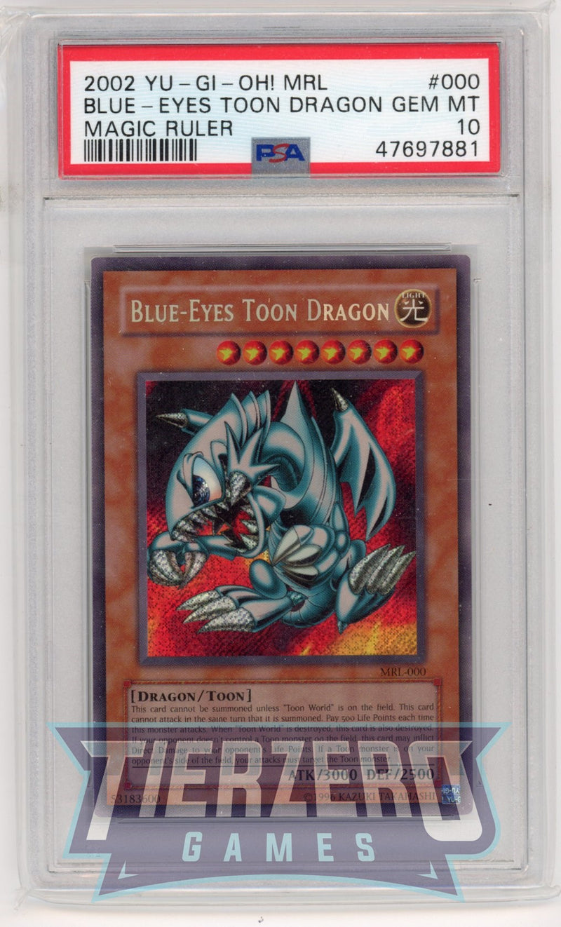 MRL-000 - Blue-Eyes Toon Dragon - Secret Rare - PSA 10