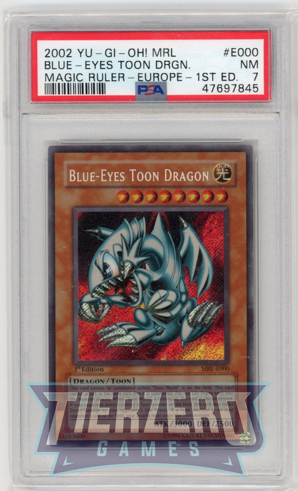 MRL-E000 - Blue-Eyes Toon Dragon - Secret Rare - PSA 7 - B