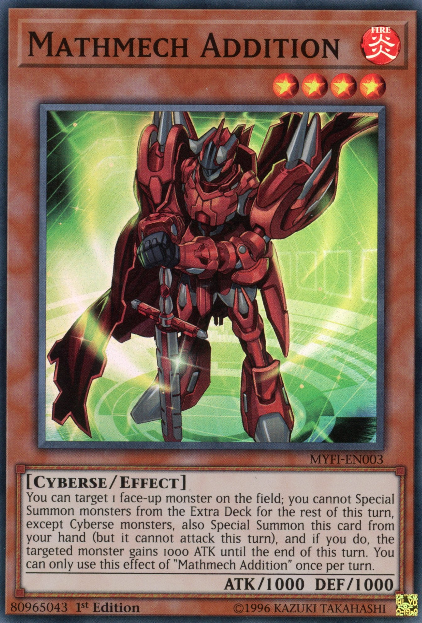 MYFI-EN003 - Mathmech Addition - Super Rare - Effect Monster - 1st Edition - Mystic Fighters