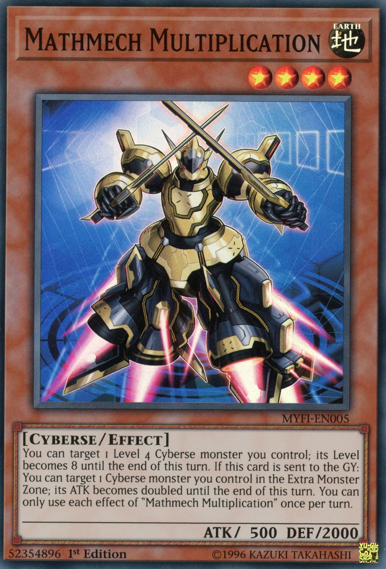 MYFI-EN005 - Mathmech Multiplication - Super Rare - Effect Monster - 1st Edition - Mystic Fighters