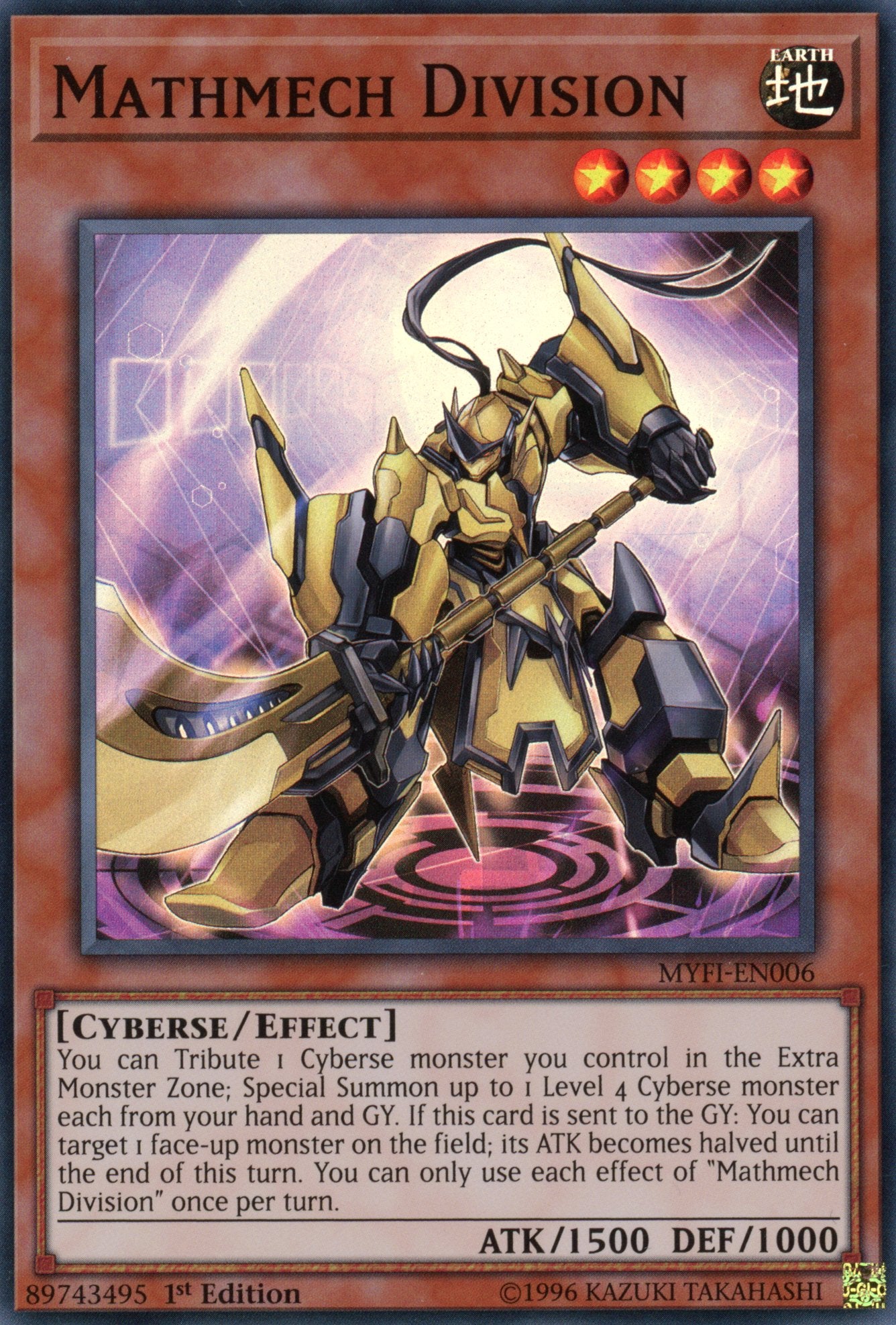 MYFI-EN006 - Mathmech Division - Super Rare - Effect Monster - 1st Edition - Mystic Fighters