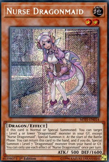 MYFI-EN014 - Nurse Dragonmaid - Secret Rare - Mystic Fighters - 1st Edition