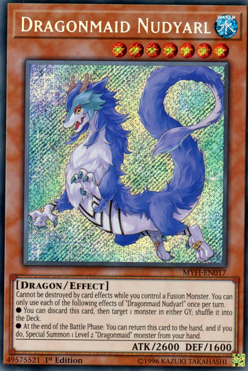 MYFI-EN017 - Dragonmaid Nudyarl - Secret Rare - Mystic Fighters - 1st Edition