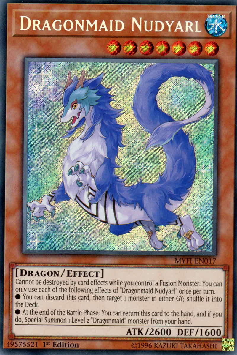 MYFI-EN017 - Dragonmaid Nudyarl - Secret Rare - Effect Monster - 1st Edition - Mystic Fighters
